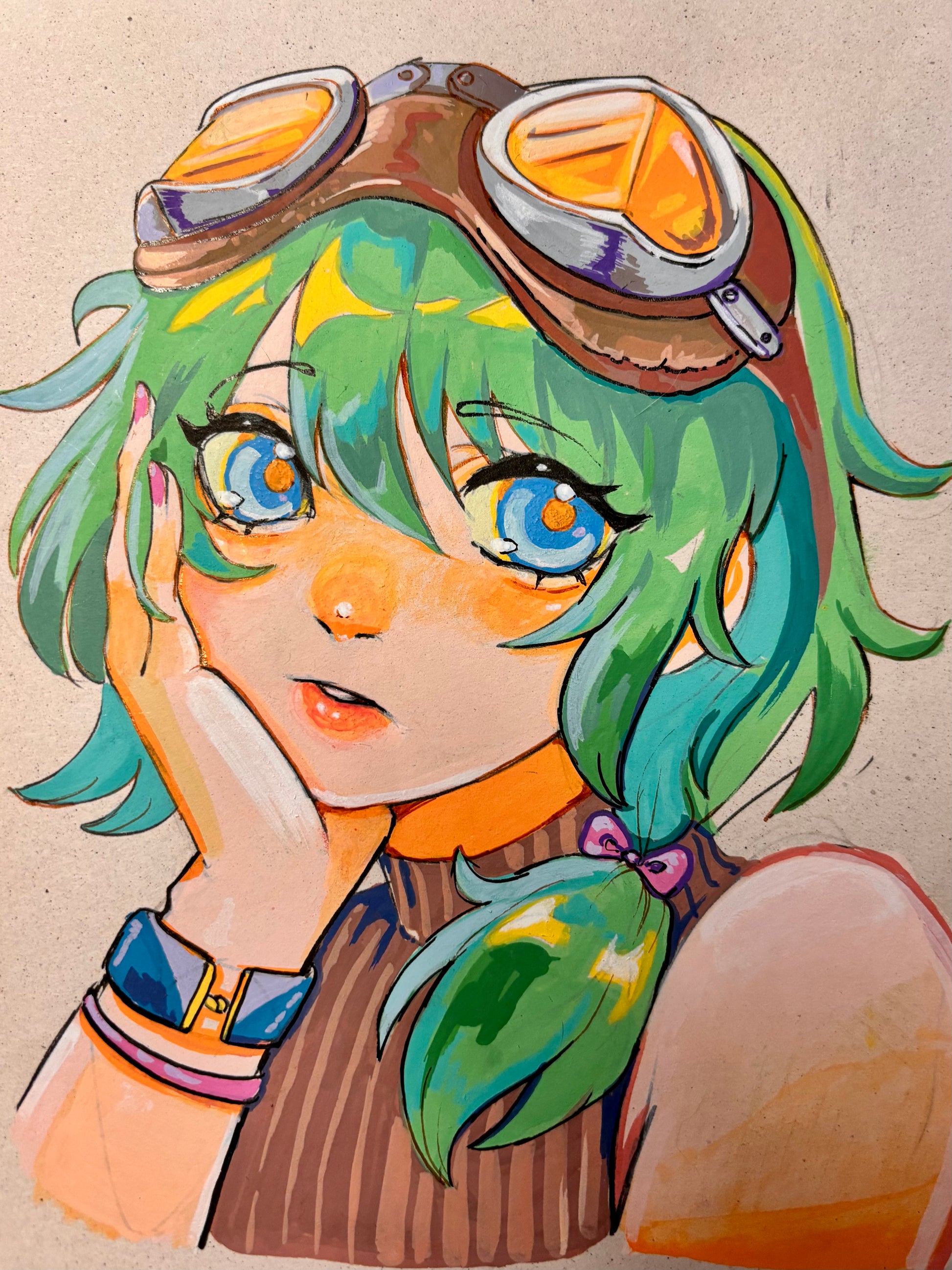 Green hair girl (ORIGINAL)