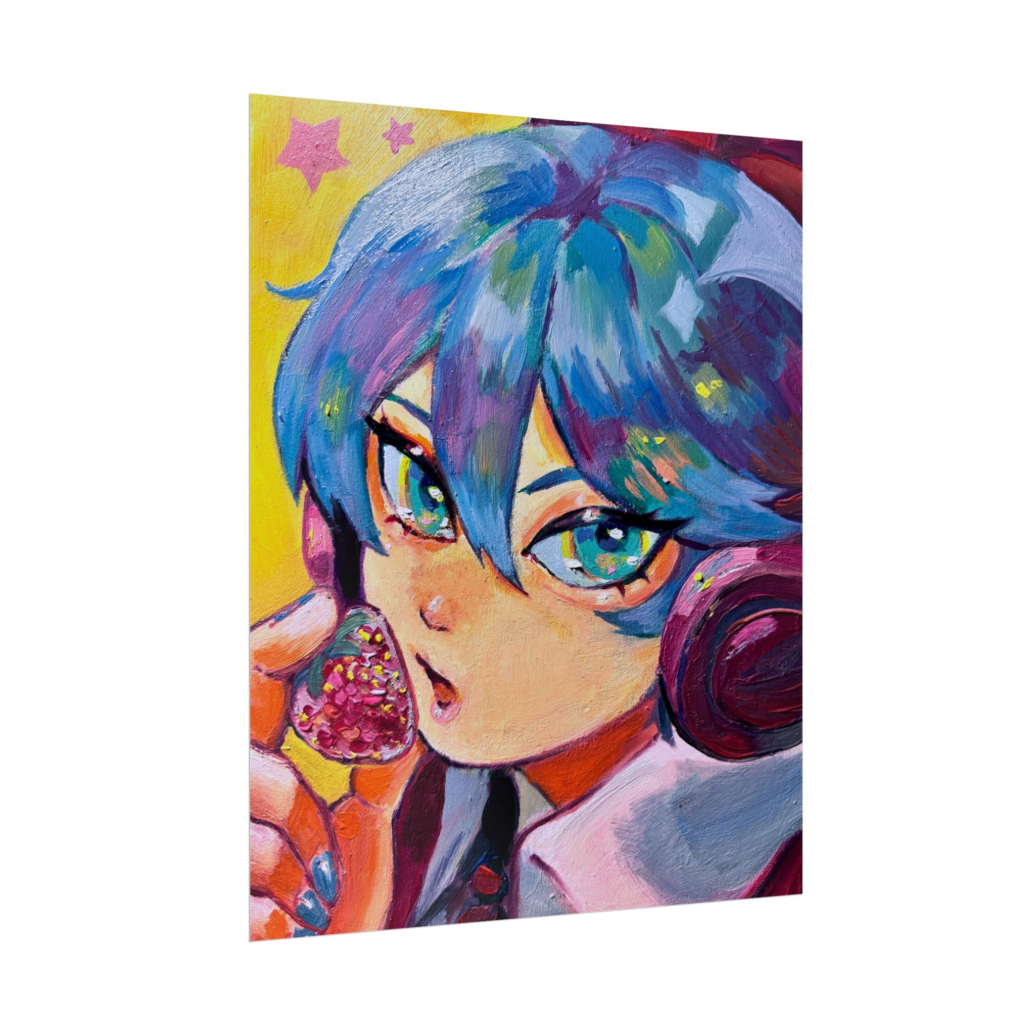 Rolled Poster — Miku and strawberry