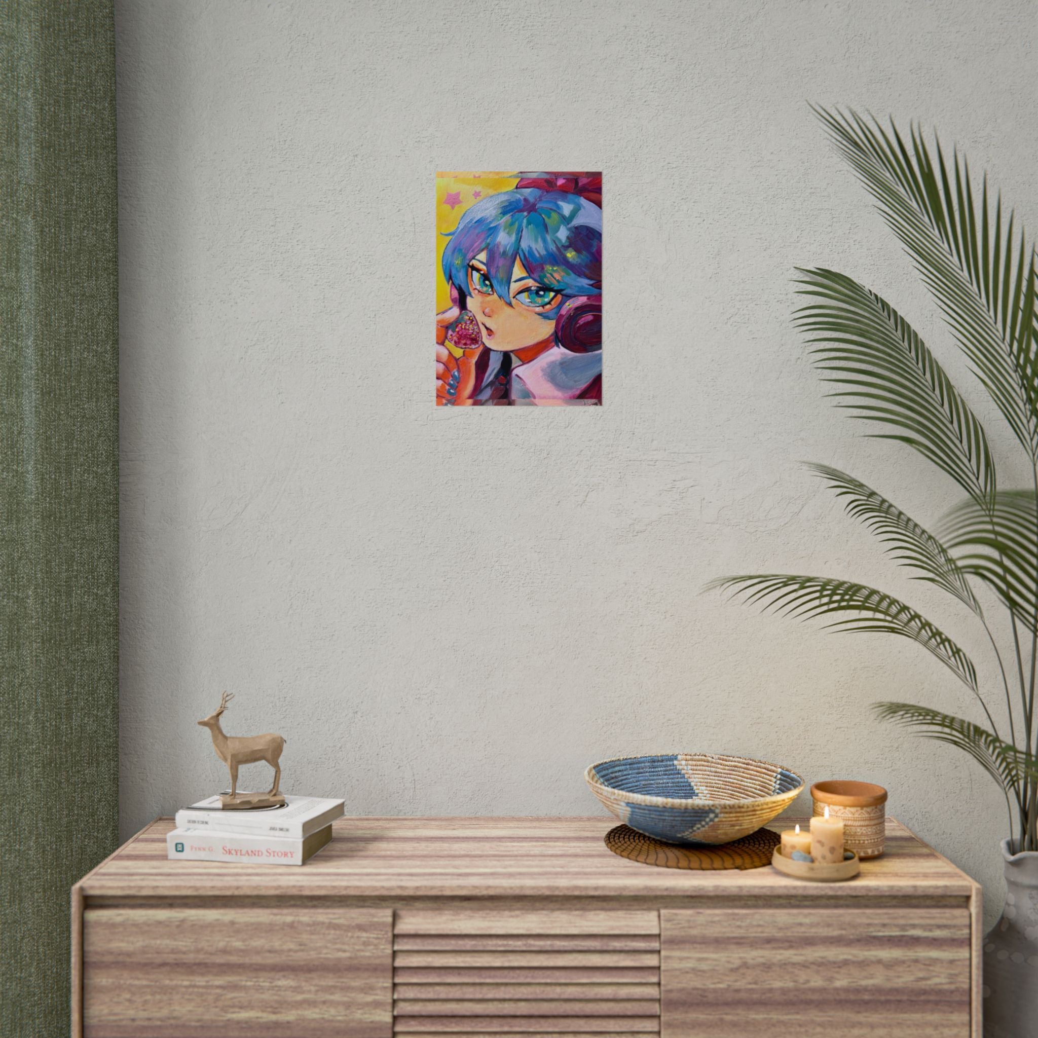 Rolled Poster — Miku and strawberry