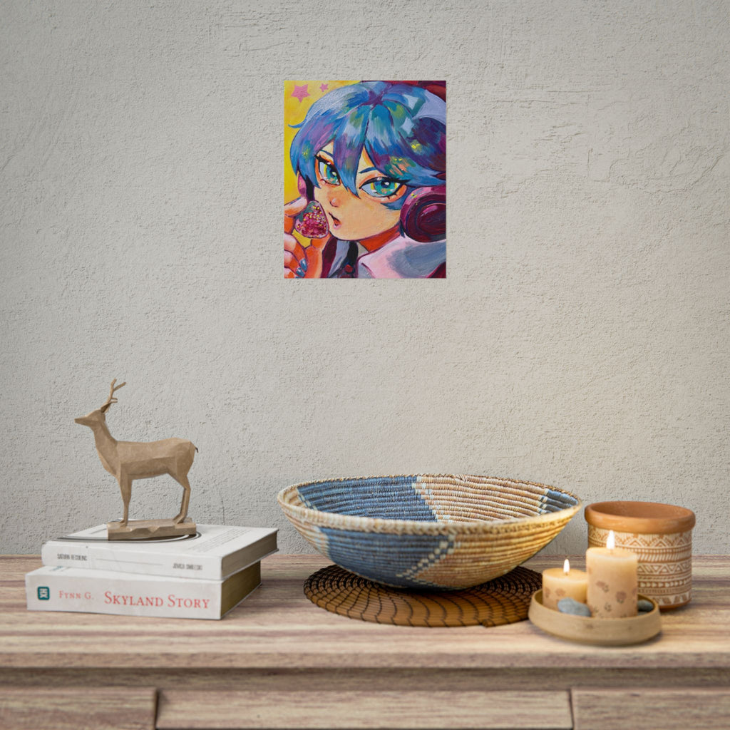 Rolled Poster — Miku and strawberry