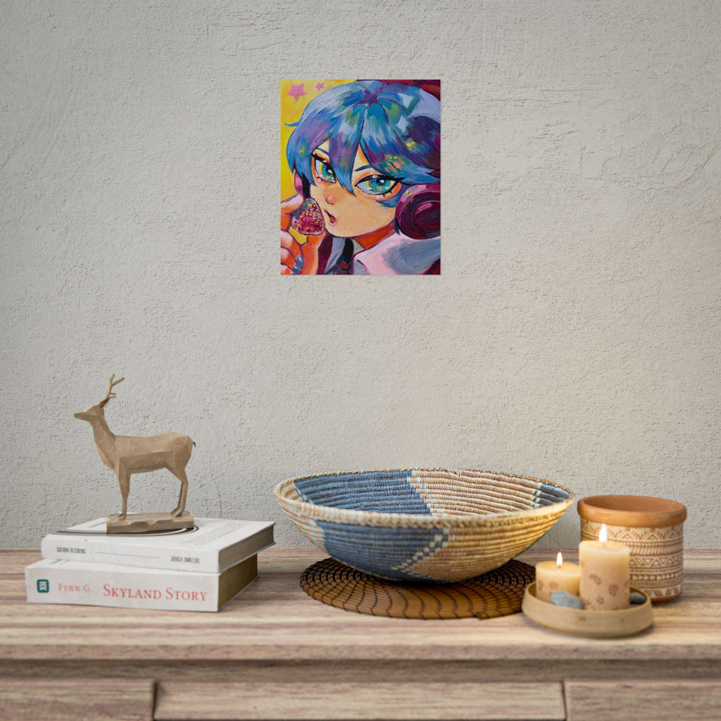 Rolled Poster — Miku and strawberry