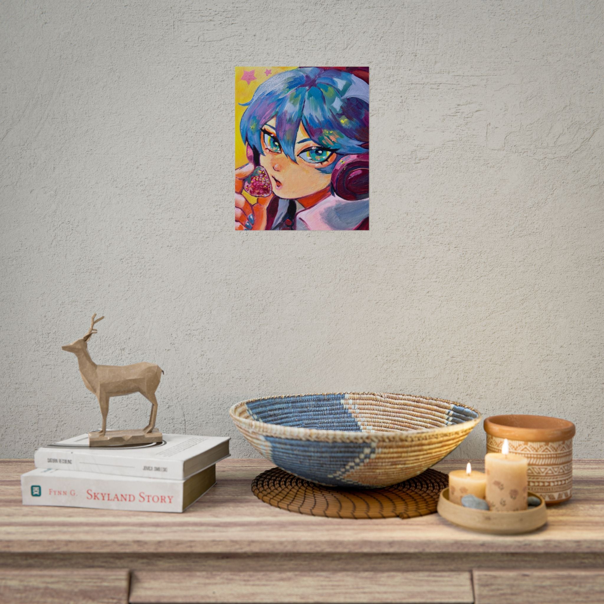 Rolled Poster — Miku and strawberry