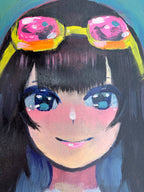 Original painting googles girl