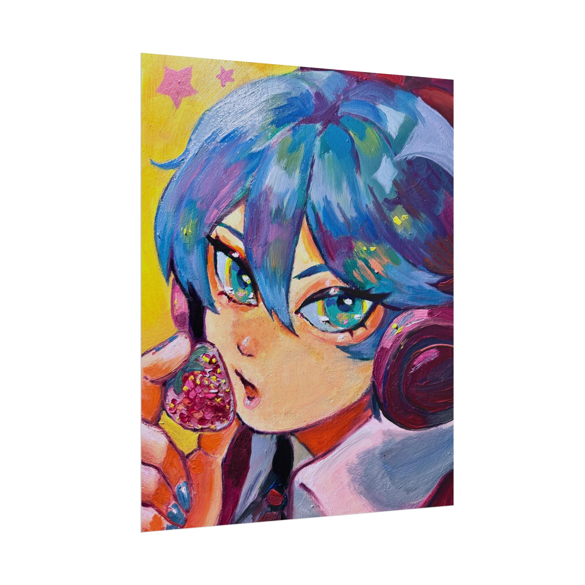 Rolled Poster — Miku and strawberry