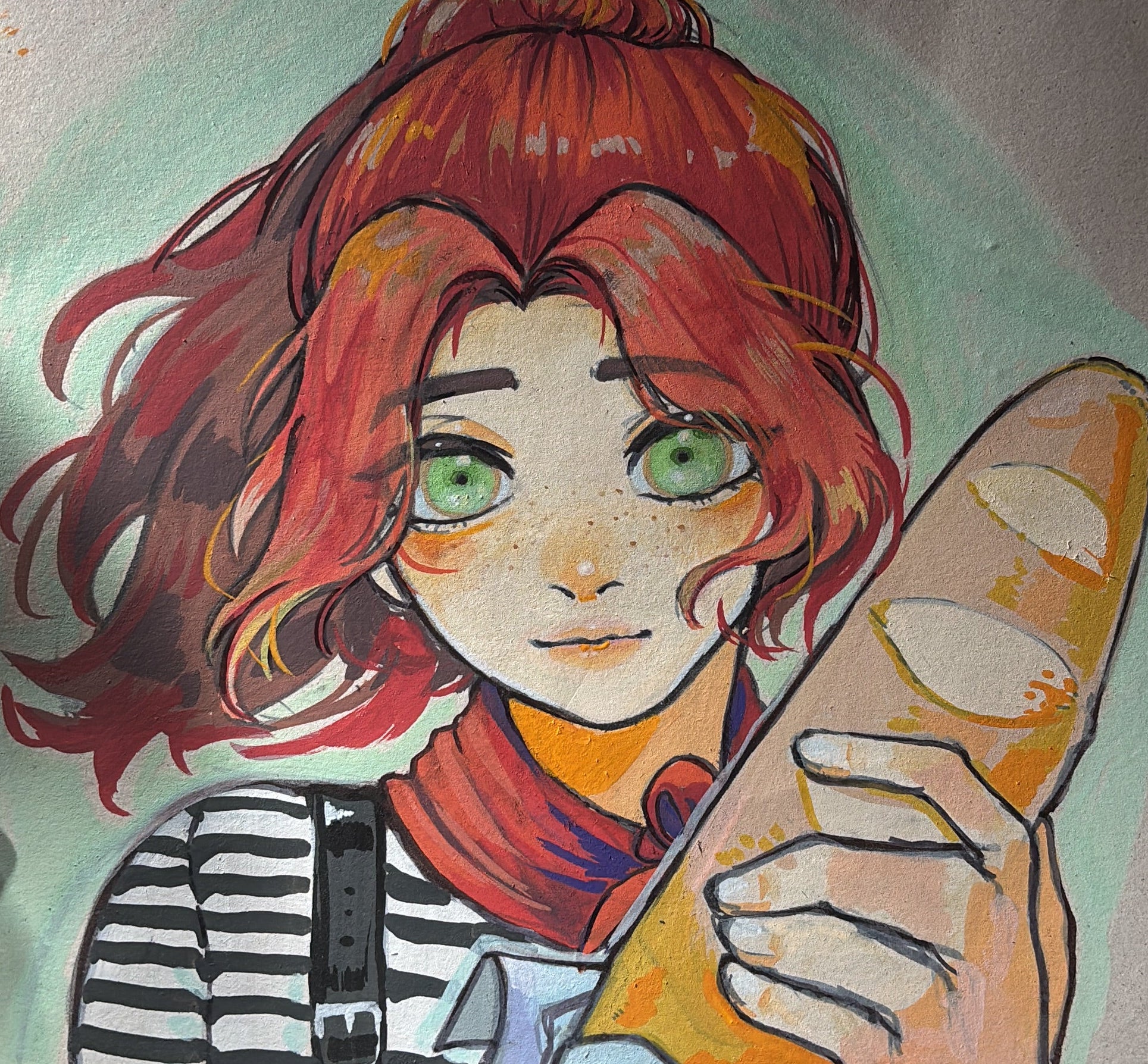 Maelle original acrylic sketch