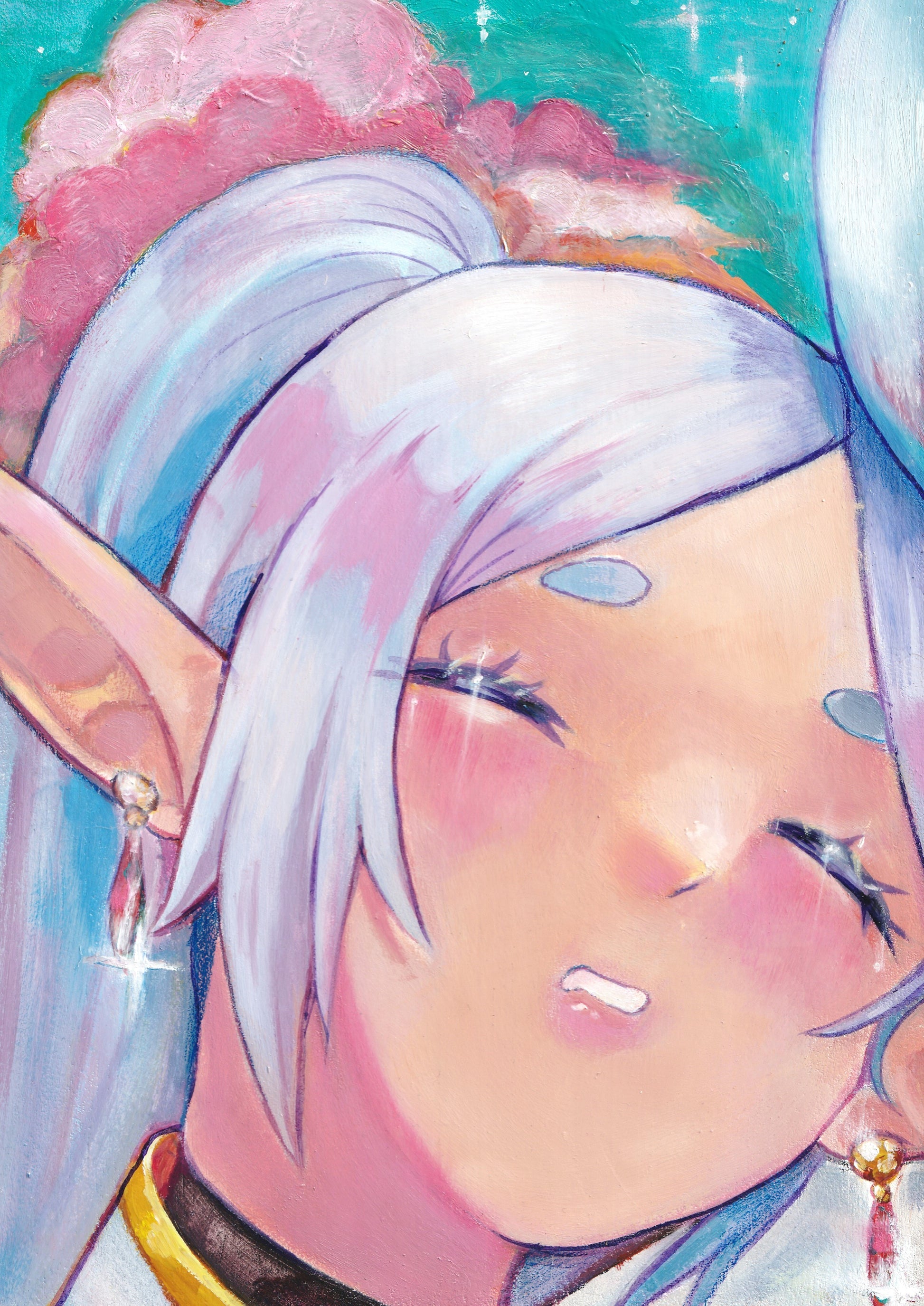 Frieren & Himmel together (original painting)