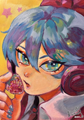 Ribbon girl (original painting)