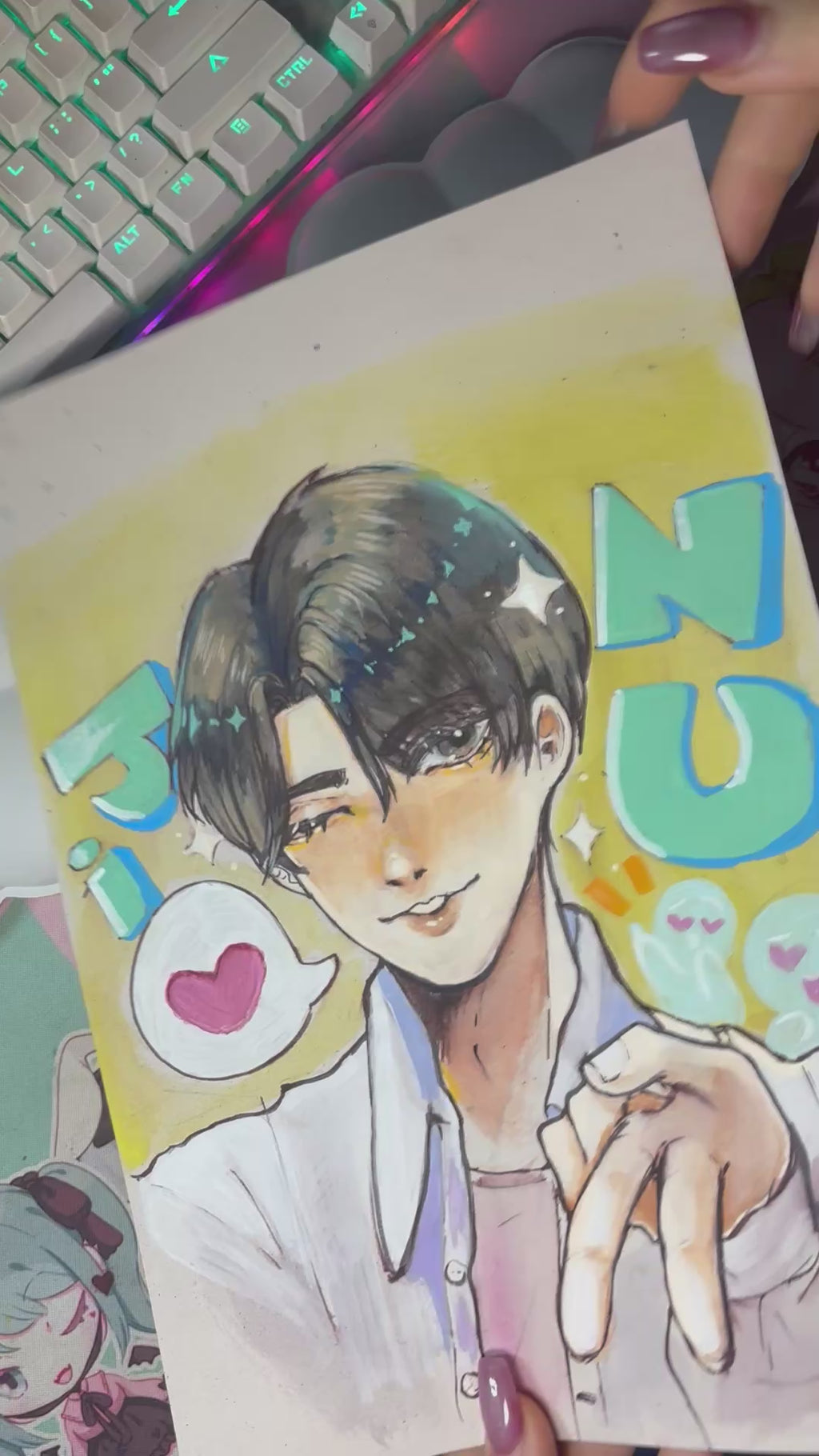 Jinu acrylic sketch