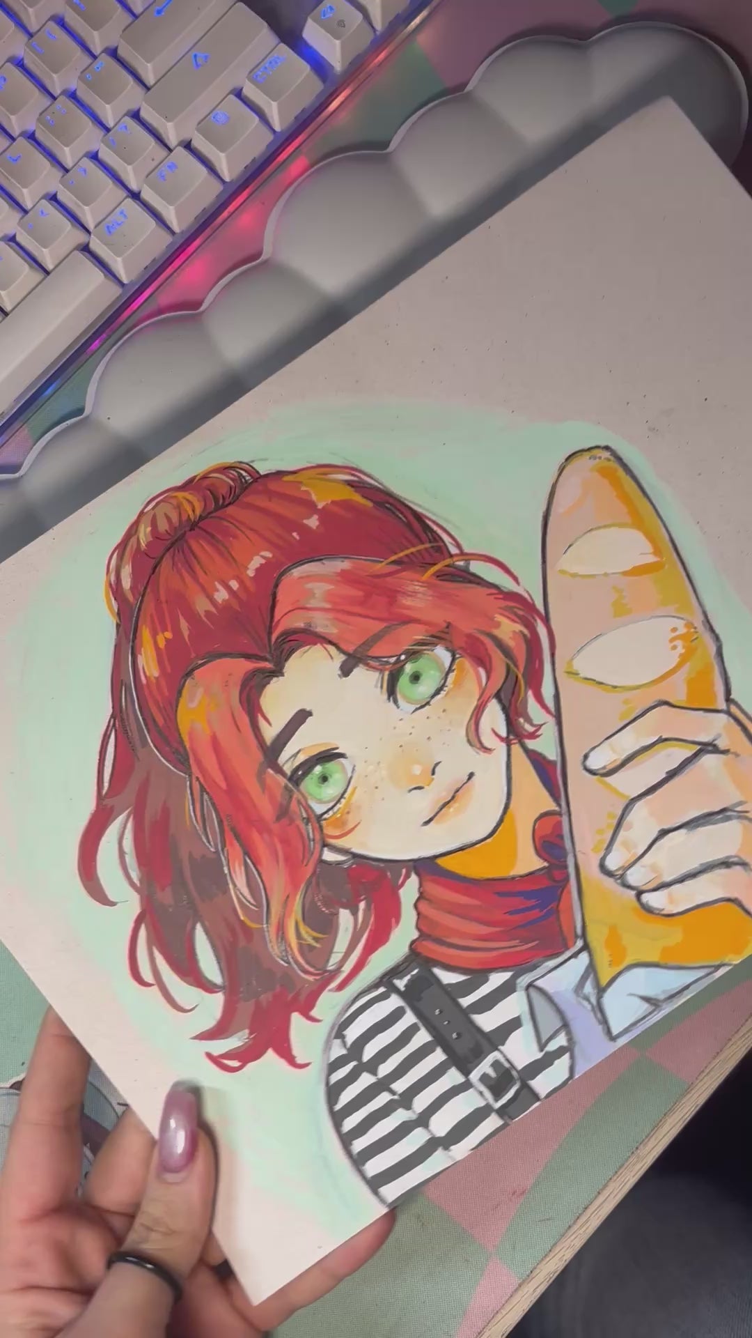 Maelle original acrylic sketch