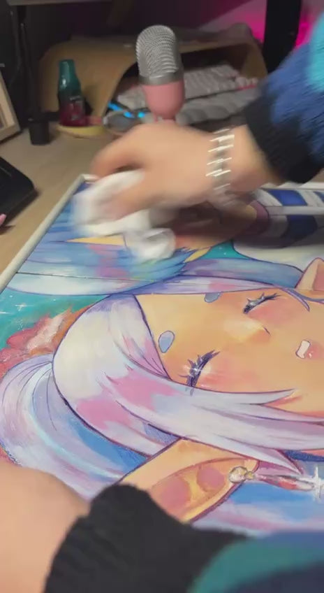 Frieren & Himmel together (original painting)